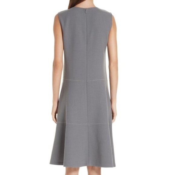Lafayette 148 New YorkColby Sleeveless Wool Crepe Shift Dress - Picture 8 of 8